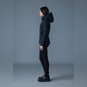 Mackage Rudy Lightweight Down Jacket with Leather Trim – XXS